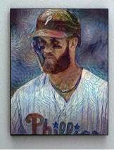 Framed Philadelphia Abstract Phillies Bryce Harper Art Print Lim Ed w/si... - $19.19