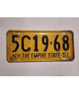 New York State License Plate 1951 &quot;The Empire State&quot; #5C19-68-Vintage-Ma... - $49.10 CAD