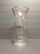 Vintage Large Flower Vase Clear Glass Vase 9-3/4&quot; Tall   VJ6 - £6.22 GBP