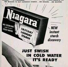 1956 Niagara Instant Laundry Starch Advertisement Soap Detergent DWPP24 - $28.15 CAD