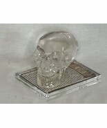 Mitchell Hedges Ancient Crystal Skull Replica, Solid Acrylic, Display Plaque - $89.09