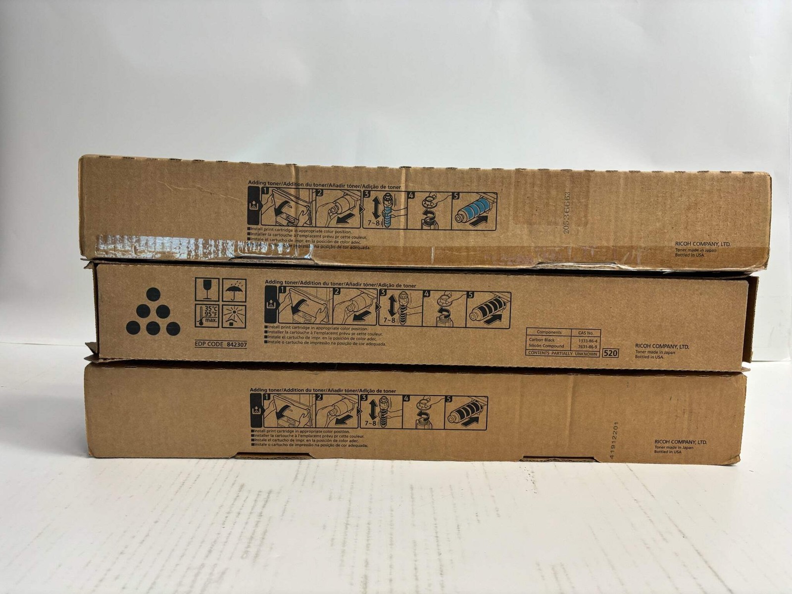 3 New Genuine Ricoh IM C2500H, C2000 Cyan and Black Toners 842307, 842310 Item image 6