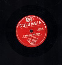 Columbia Records 78 rpm Merv Griffin , I Never Has Seen Snow, &amp; Hot-Cha-Cha - $4.60
