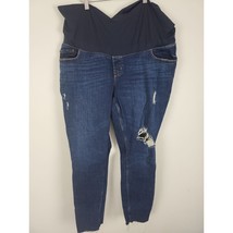 Old Navy Maternity Jeans 18 Womens Plus Size Full Panel Skinny Leg Dark Wash - £14.86 GBP