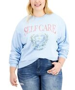 MSRP $34 Love Tribe Trendy Plus Size Cotton Graphic Top Blue Size 1X - $308.73 MXN