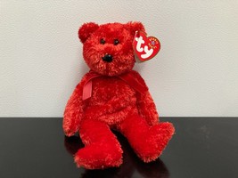 Retired *Sizzle* ~Ty Beanie Baby~ 6&quot; Red Bear ~ Mint Tags! ~ - £5.66 GBP