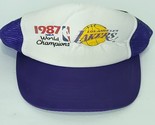 Los Angeles Lakers 1987 NBA World Champion Snapback Mesh Foam Trucker Ha... - £39.68 GBP