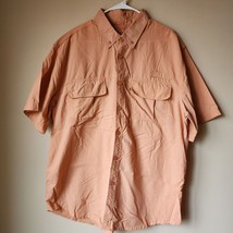 Clearwater Outfitters Mens XL X-Large Fishing Button-up shirt Orange Peach - £7.58 GBP