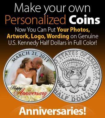 Wedding Gift on REAL COIN Personalized JFK Half Dollar Legal Tender UNIQUE Gift - $8.56