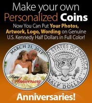 Wedding Gift on REAL COIN Personalized JFK Half Dollar Legal Tender UNIQ... - $8.56