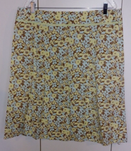 EDDIE BAUER LADIES FLORAL A-LINE STRETCH SKIRT-14-WORN ONCE-NICE - $13.09