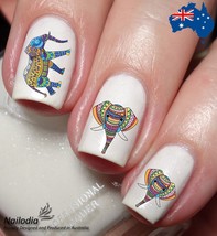 Ethnic Elephant Nail Art Decal Sticker Water Transfer Slider - £3.60 GBP