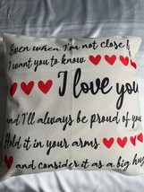 BIG HUG quote cushion cover, LOVE, FAMILY, FRIENDS, GIFT, PRESENT - £6.37 GBP