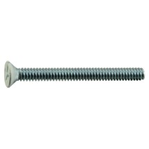 #10-24 x 2&quot; White Head Zinc Phillips Flat Head Machine Screws (12 pcs.) - £8.17 GBP