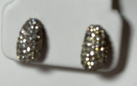 Earring Rhinestone Pierced Vintage 1960&#39;s or Earlier - £22.41 GBP