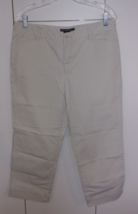 RALPH LAUREN SPORT LADIES CROPPED 100% COTTON KHAKI PANTS-12-NICE - £7.31 GBP