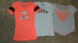 Girls Shirts Juicy Hollister Exist Orange White Short Sleeve Tops Juniors-size S - £7.82 GBP