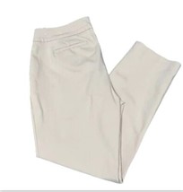 Ann Taylor Factory Women Size 12 Tan Ivory Lined Dress Pant Pockets Dressy 36x29 - £21.33 GBP