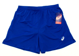 Asics Royal Blue Rival II  4&quot;  Brief Lined Running Athletic Shorts Men&#39;s L - $34.64