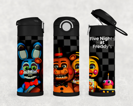 Personalized Five Nights at Freddy&#39;s 12oz Kids Stainless Steel Water Bottle - £17.30 GBP