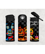 Personalized Five Nights at Freddy&#39;s 12oz Kids Stainless Steel Water Bottle - £17.38 GBP