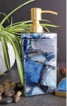 Natural Blue Agate Soap Dispenser Handmade Crystal Lotion Dispenser Gift... - $4,553.70 MXN