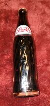 Vintage 10 OZ Pepsi Cola Full Bottle Clear Swirl Glass - $14.99