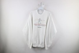 Vintage 90s Streetwear Mens XL Spell Out Daytona Beach Lighthouse Sweatshirt USA - £33.25 GBP