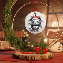 3D Cute Panda Christmas Ornament, Christmas Gift, Holiday Tree Decor - £8.92 GBP