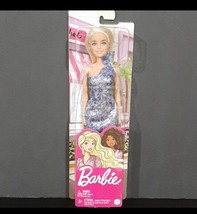 Barbie Fashion Doll Blonde Blue Shimmer Sparkle Off Shoulder Dress 12&quot; - £10.19 GBP