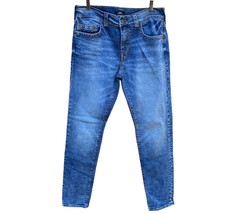 True Religion ROCCO Relaxed Skinny Size 33 Blue Wash Stretchy EUC - £53.01 GBP