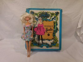 Barbie Vintage The World Of  Barbie Doll Case 1968 Mattel + 1966 Flower Dress Do - £21.35 GBP