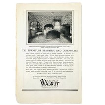 Vintage 1923 American Walnut Furniture Manufactures Association Print Ad - $6.62