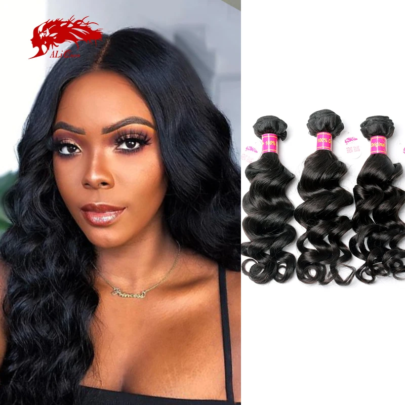 Ali Queen Natural Wave Raw Virgin Hair Unproccessed One Donor Hair Brazilian - £78.76 GBP+