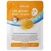 BellaLab - 24K Golden Dust (10 ppb) Cosmetic Mask Sheet, Cellulose Fiber Facial  - £19.80 GBP