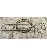 MCM Retro Vintage Gold Mesh Metal Chafing Stand for Casserole Condiments... - $46.91 CAD