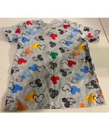 Disney Mickey Mouse 3T Tee Shirt Gray W/ Multi-Colored Face &amp; Hands Toddler - €9,29 EUR
