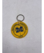 Vintage Round Rubber MICHIGAN 1989 State Champs Keyring Tournament Score... - $11.30