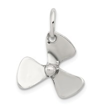 Sterling Silver 3D Antiqued Boat Propeller Charm Jewerly 16mm x 16mm - $14.85