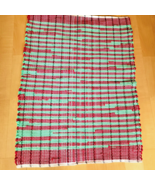 New Red and Green Woven Loomed Rag Rug 36 x 27 inches Machine Washable U... - £27.86 GBP