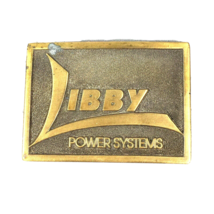 Mens Adezy Belt Buckle Libby Power Systems Electrical Energy Vintage 1977 - $32.00