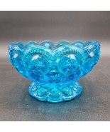 Vintage L.E Smith Moon and Stars “Colonial Blue” Glass Footed Candle Holder - $27.06 CAD