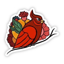 Cardinal Floral Sticker - $74.18 MXN