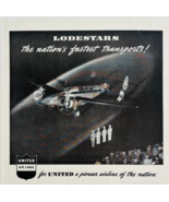 1940 Lockheed United Airlines Lodestars Advertisement Aviation Travel DWJ5B - €25,72 EUR