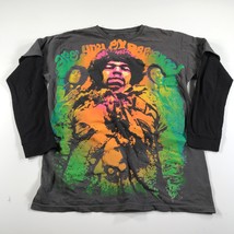 Jimi Hendrix Camicia Uomo L Grigio Grafico Stone Free Musica Rock Manica Lunga - £13.89 GBP