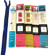 Vintage Zippers Lot of 6 Talon Zephyr Coil Variety of Colors Lengths Sew... - $6.70
