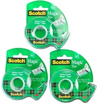 3 Pack Scotch Magic Tape, Numerous Applications, 1/2&quot; x 800&quot; Each Roll - £11.13 GBP