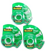 3 Pack Scotch Magic Tape, Numerous Applications, 1/2&quot; x 800&quot; Each Roll - £10.83 GBP