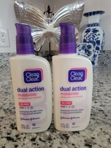 2 Pack Clean &amp; Clear Dual Action Moisturizer Oil-Free Purple Lid Exp 2/2025 - £35.53 GBP