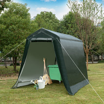 Costway 6&#39;x8&#39; Patio Tent Carport Storage Shelter Shed Car Canopy Heavy Duty - £188.40 GBP